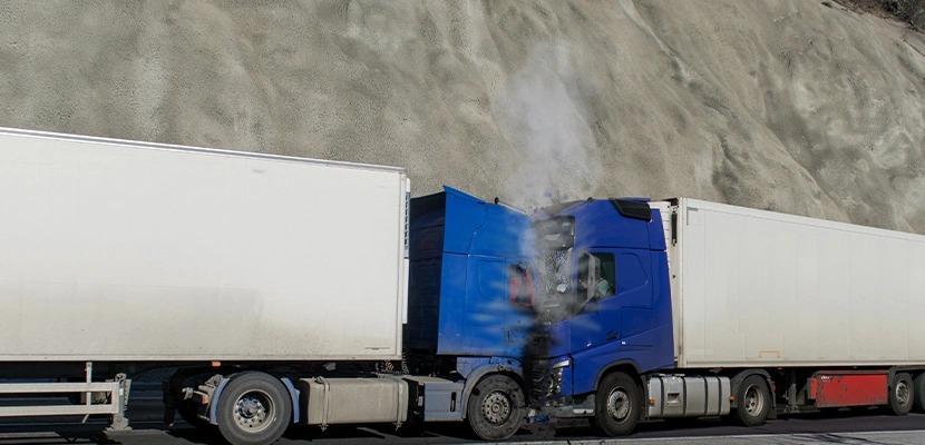 What to do after a collision with a truck